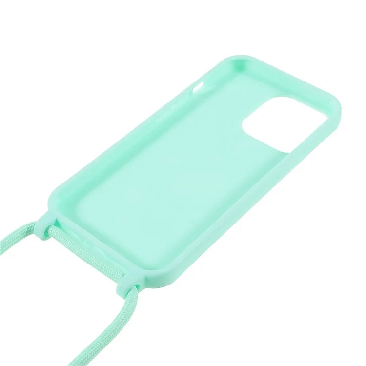 For iPhone 16 Pro Max Case TPU Soft Shockproof Phone Cover with Adjustable Lanyard