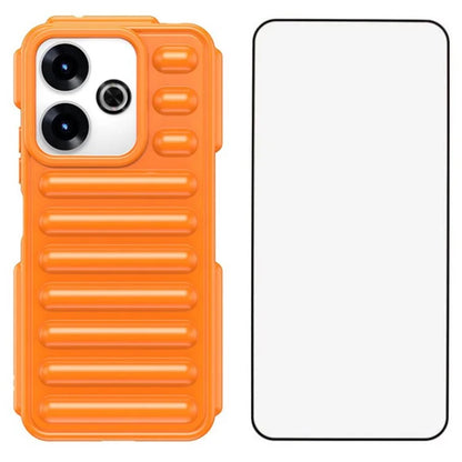 WANLONFENG LK Series for Xiaomi Redmi 13 5G  /  4G TPU Case Capsule Ribbed Cover with Screen Film