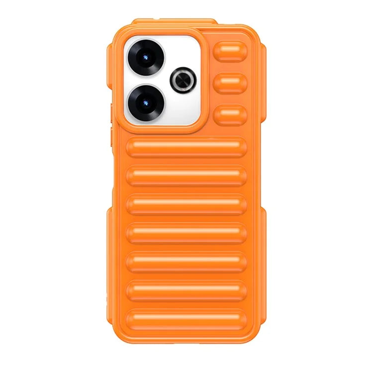WANLONFENG LK Series for Xiaomi Redmi 13 5G  /  4G TPU Case Capsule Ribbed Cover with Screen Film