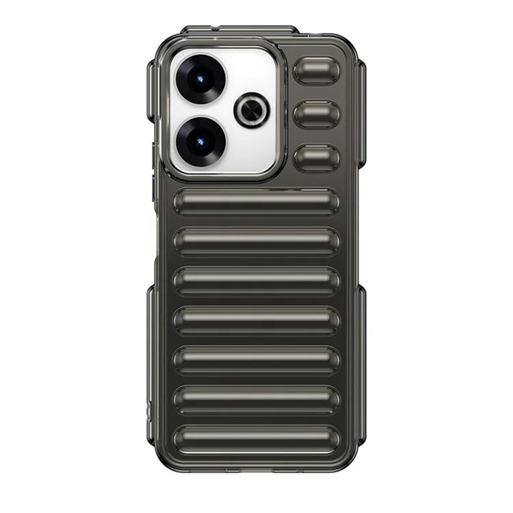 WANLONFENG LK Series for Xiaomi Redmi 13 5G  /  4G TPU Case Capsule Ribbed Cover with Screen Film