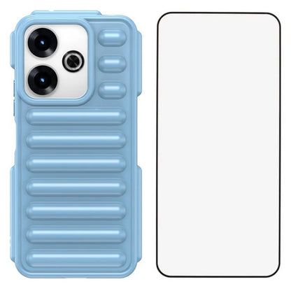 WANLONFENG LK Series for Xiaomi Redmi 13 5G  /  4G TPU Case Capsule Ribbed Cover with Screen Film