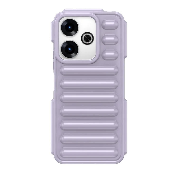 WANLONFENG LK Series for Xiaomi Redmi 13 5G  /  4G TPU Case Capsule Ribbed Cover with Screen Film