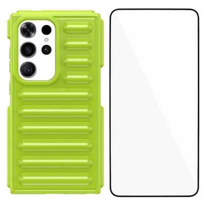 WANLONFENG LK Series for Samsung Galaxy S24 Ultra TPU Phone Case with Tempered Glass Screen Film