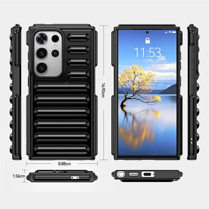 WANLONFENG LK Series for Samsung Galaxy S24 Ultra TPU Phone Case with Tempered Glass Screen Film