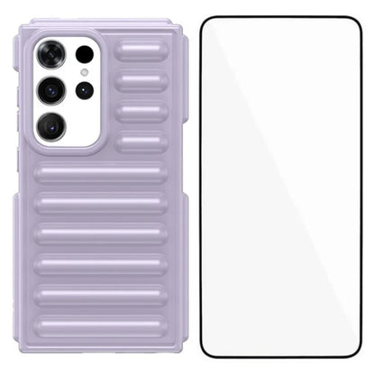 WANLONFENG LK Series for Samsung Galaxy S24 Ultra TPU Phone Case with Tempered Glass Screen Film