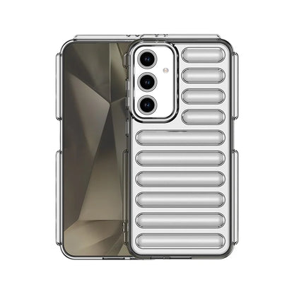 WANLONFENG LK Series for Samsung Galaxy S24 FE Case Ribbed TPU Phone Cover with Screen Film