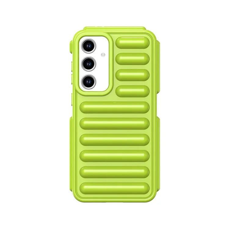 WANLONFENG LK Series for Samsung Galaxy S24 FE Case Ribbed TPU Phone Cover with Screen Film