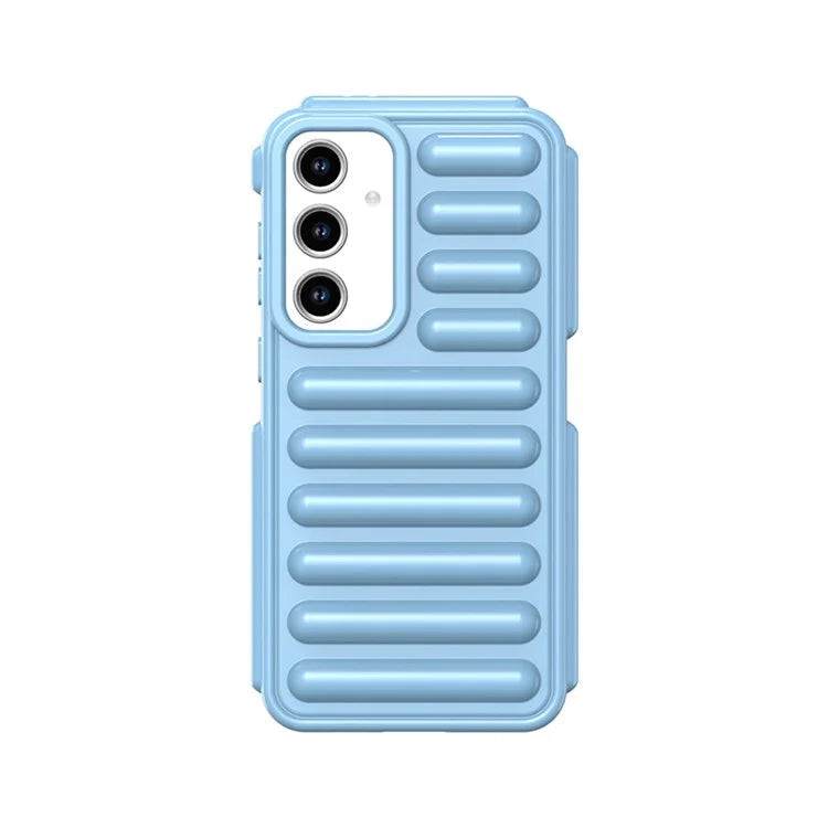 WANLONFENG LK Series for Samsung Galaxy S24 FE Case Ribbed TPU Phone Cover with Screen Film