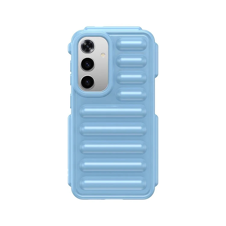 WANLONFENG LK Series for Samsung Galaxy S24 TPU Case Capsule Ribbed Phone Cover with Screen Film