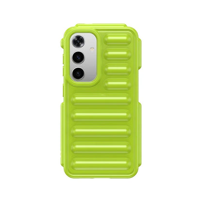 WANLONFENG LK Series for Samsung Galaxy S24 TPU Case Capsule Ribbed Phone Cover with Screen Film
