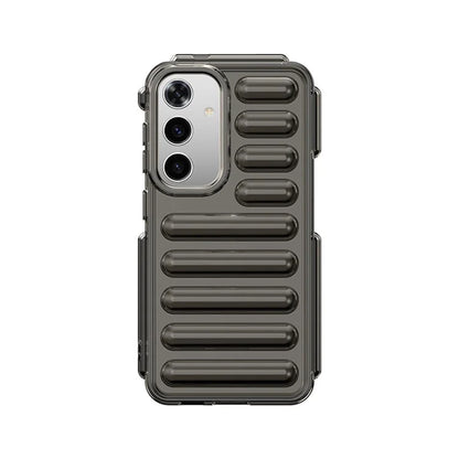 WANLONFENG LK Series for Samsung Galaxy S24 TPU Case Capsule Ribbed Phone Cover with Screen Film