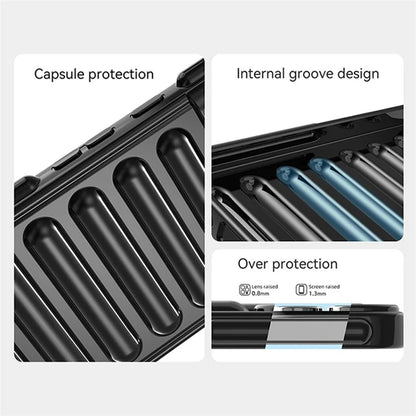 WANLONFENG LK Series for Samsung Galaxy S24 TPU Case Capsule Ribbed Phone Cover with Screen Film