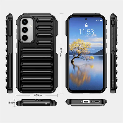 WANLONFENG LK Series for Samsung Galaxy A55 5G TPU Case Capsule Ribbed Design with Screen Film