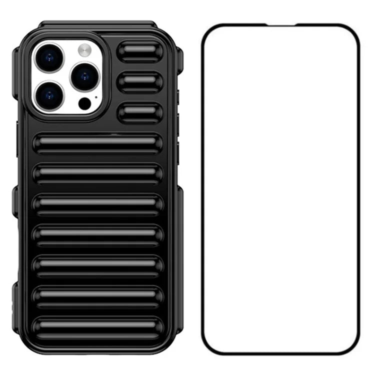 WANLONFENG LK Series for iPhone 16 Pro Max Case Capsule TPU Cover with Screen Protector