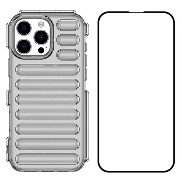 WANLONFENG LK Series for iPhone 16 Pro Max Case Capsule TPU Cover with Screen Protector