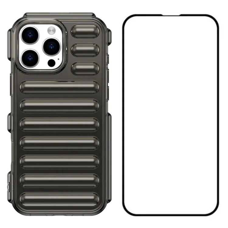 WANLONFENG LK Series for iPhone 16 Pro Max Case Capsule TPU Cover with Screen Protector