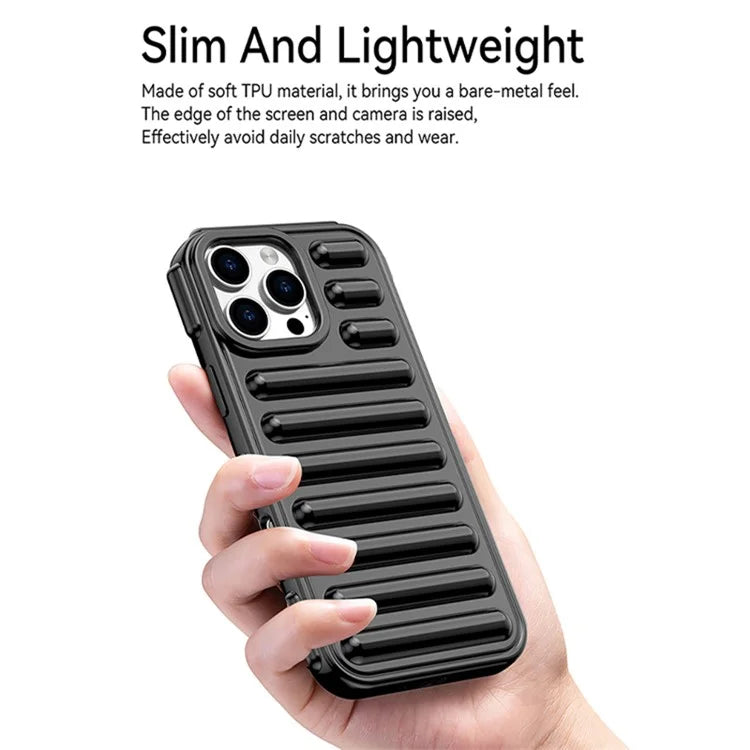 WANLONFENG LK Series for iPhone 16 Pro Max Case Capsule TPU Cover with Screen Protector