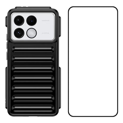 WANLONFENG LK Series for Xiaomi Poco F6 Pro 5G / Redmi K70 5G / K70 Pro 5G TPU Case with Tempered Glass Film