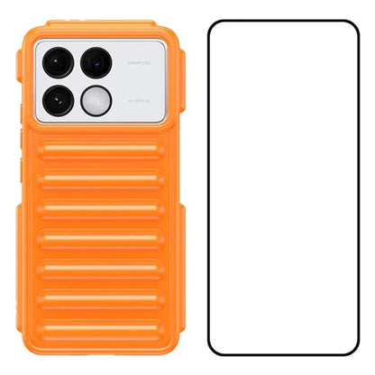 WANLONFENG LK Series for Xiaomi Poco F6 Pro 5G / Redmi K70 5G / K70 Pro 5G TPU Case with Tempered Glass Film