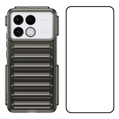 WANLONFENG LK Series for Xiaomi Poco F6 Pro 5G / Redmi K70 5G / K70 Pro 5G TPU Case with Tempered Glass Film