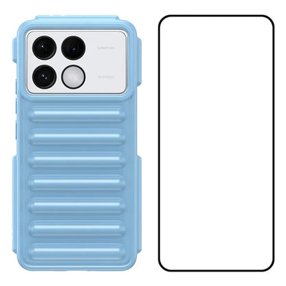WANLONFENG LK Series for Xiaomi Poco F6 Pro 5G / Redmi K70 5G / K70 Pro 5G TPU Case with Tempered Glass Film