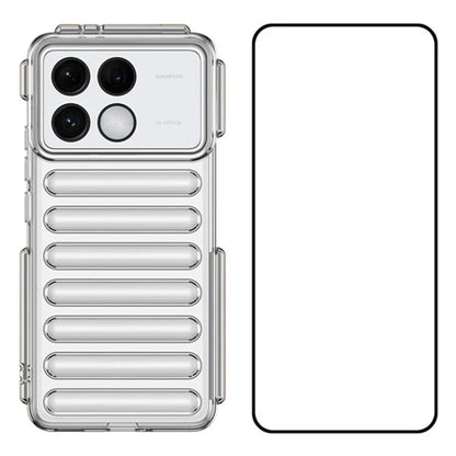 WANLONFENG LK Series for Xiaomi Poco F6 Pro 5G / Redmi K70 5G / K70 Pro 5G TPU Case with Tempered Glass Film
