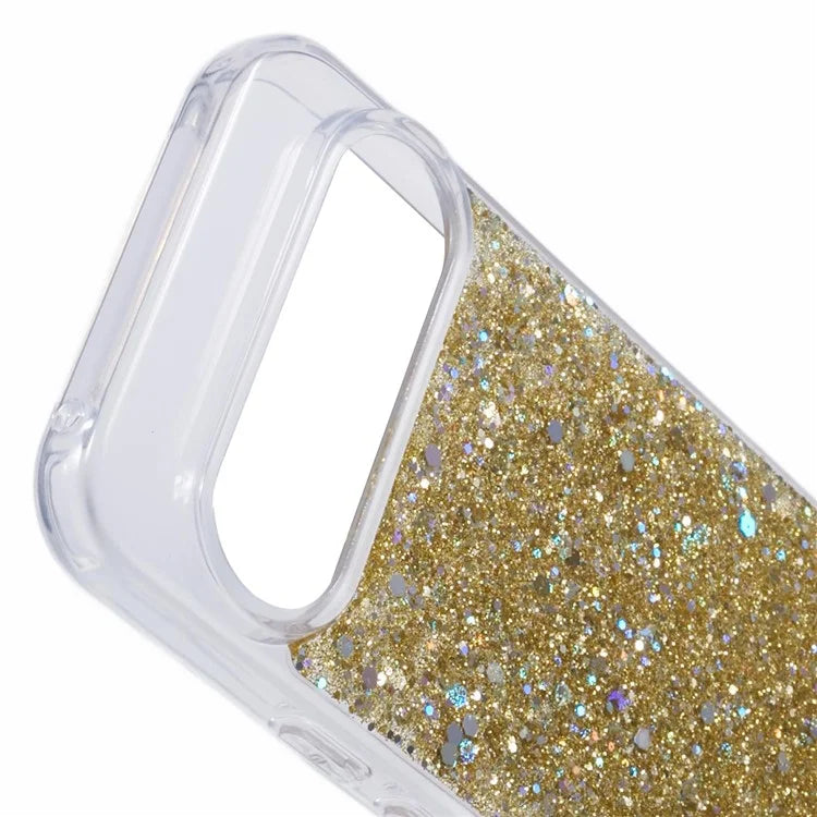 For Google Pixel 9 Pro XL Case Shockproof Soft TPU Phone Cover Glittery Design