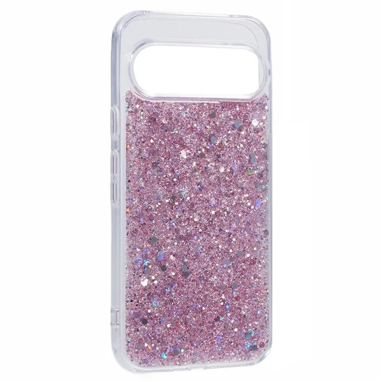 For Google Pixel 9 Pro XL Case Shockproof Soft TPU Phone Cover Glittery Design