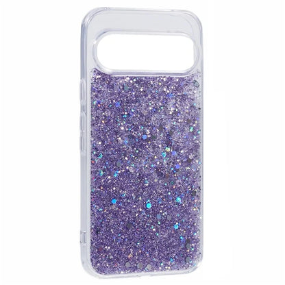 For Google Pixel 9 Pro XL Case Shockproof Soft TPU Phone Cover Glittery Design