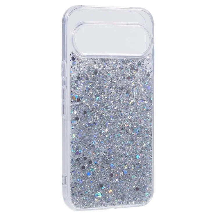 For Google Pixel 9 Pro XL Case Shockproof Soft TPU Phone Cover Glittery Design