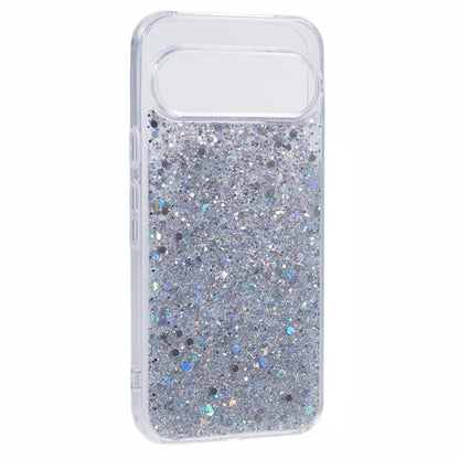 For Google Pixel 9 Pro XL Case Shockproof Soft TPU Phone Cover Glittery Design