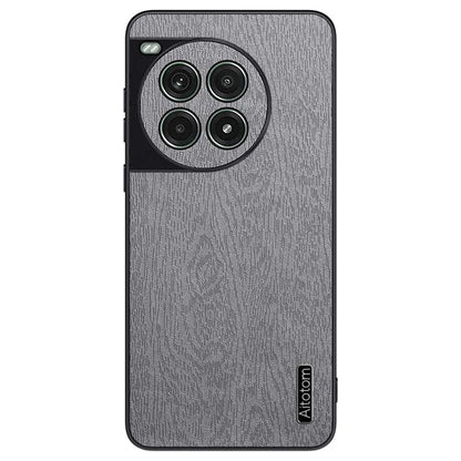 For OnePlus Ace 3 Pro 5G Case PU Leather+PC+TPU Cover Wood Texture