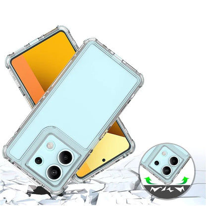 For Xiaomi Redmi Note 13 5G Case Acrylic+TPU Transparent Protective Phone Cover