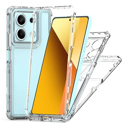 For Xiaomi Redmi Note 13 5G Case Acrylic+TPU Transparent Protective Phone Cover