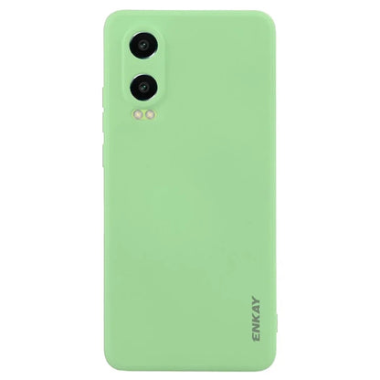 ENKAY HAT PRINCE For Oppo K12x 5G (China) / OnePlus Nord CE4 Lite 5G Case Straight Edge Liquid Silicone Phone Cover