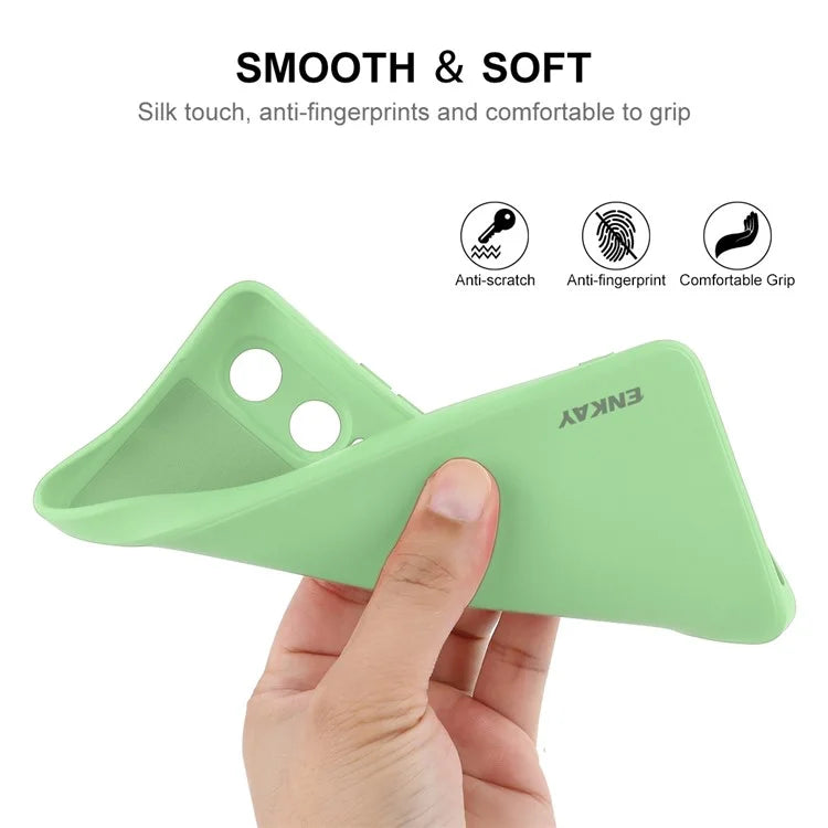 ENKAY HAT PRINCE For Oppo K12x 5G (China) / OnePlus Nord CE4 Lite 5G Case Straight Edge Liquid Silicone Phone Cover
