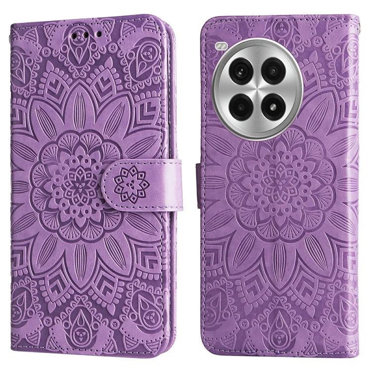 For OnePlus Ace 3 Pro 5G Case PU Leather Flip Phone Cover Sunflower Pattern