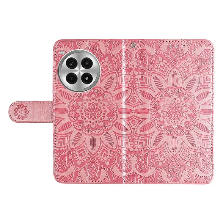 For OnePlus Ace 3 Pro 5G Case PU Leather Flip Phone Cover Sunflower Pattern