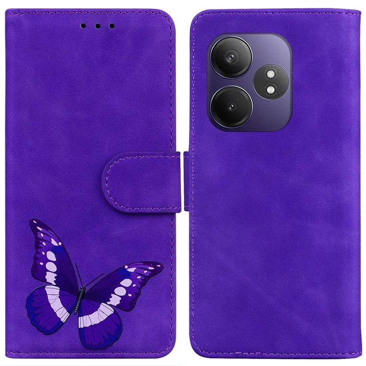 For Realme GT Neo6 SE 5G / GT 6 5G / 6T 5G / Neo6 5G Case PU Leather Stand Phone Cover Butterfly Printed