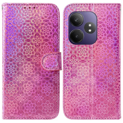 For Realme GT Neo6 SE 5G / GT 6 5G / 6T 5G / Neo6 5G Case Leather Stand Phone Cover with Dazzling Flower