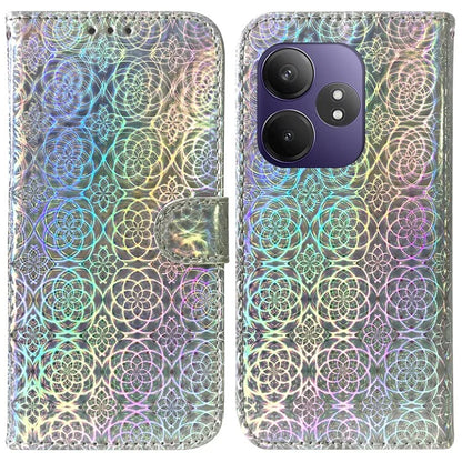 For Realme GT Neo6 SE 5G / GT 6 5G / 6T 5G / Neo6 5G Case Leather Stand Phone Cover with Dazzling Flower