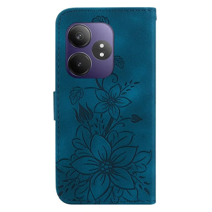 For Realme GT Neo6 SE 5G / GT 6 5G / 6T 5G / Neo6 5G Leather Case Lily Flower Imprint Phone Cover with Stand