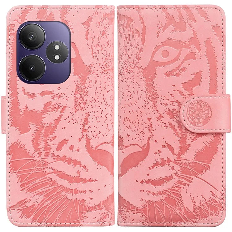 For Realme GT Neo6 SE 5G / Neo6 5G / 6T 5G / 6 5G Wallet Phone Case Tiger Imprint Leather Folio Flip Cover