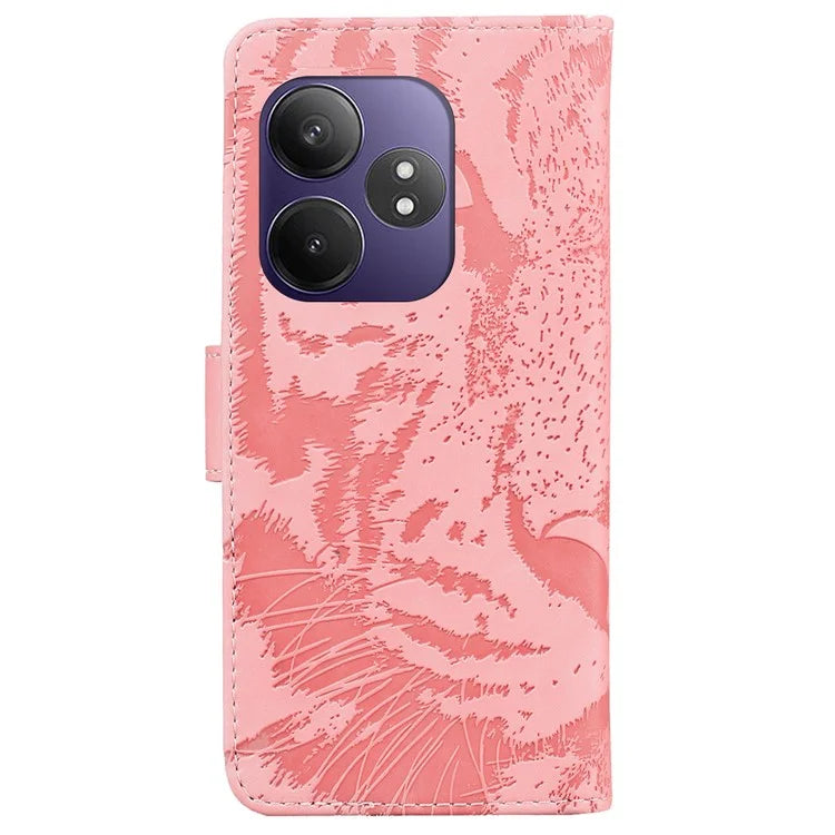 For Realme GT Neo6 SE 5G / Neo6 5G / 6T 5G / 6 5G Wallet Phone Case Tiger Imprint Leather Folio Flip Cover