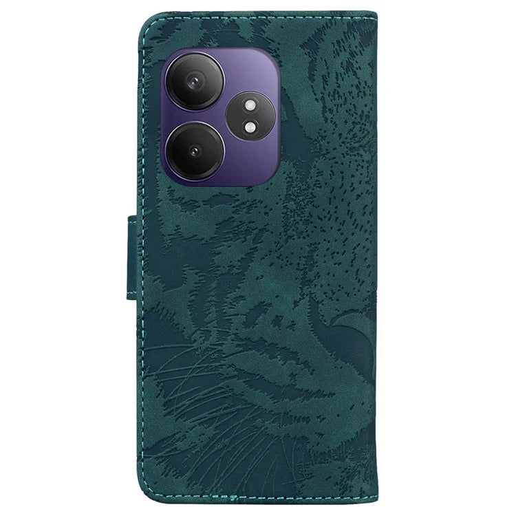 For Realme GT Neo6 SE 5G / Neo6 5G / 6T 5G / 6 5G Wallet Phone Case Tiger Imprint Leather Folio Flip Cover