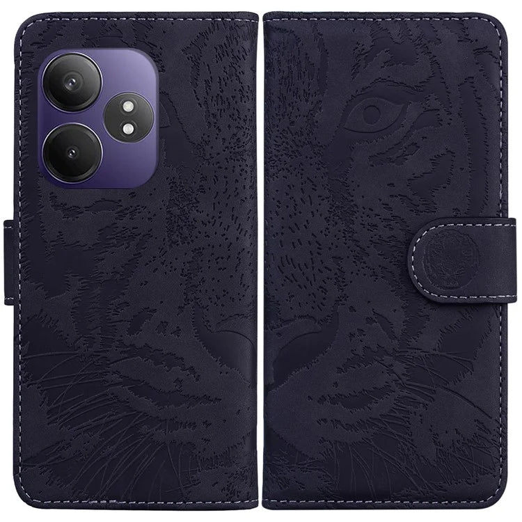 For Realme GT Neo6 SE 5G / Neo6 5G / 6T 5G / 6 5G Wallet Phone Case Tiger Imprint Leather Folio Flip Cover