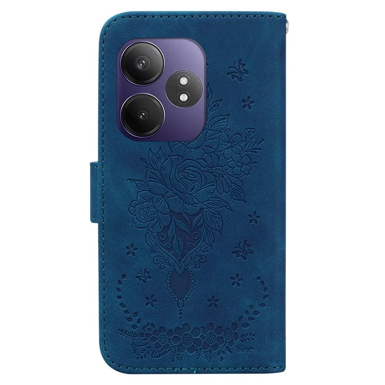 For Realme GT Neo6 SE 5G / Neo6 5G / 6T 5G / 6 5G Case PU Leather Wallet Phone Cover Butterfly Flower Imprint