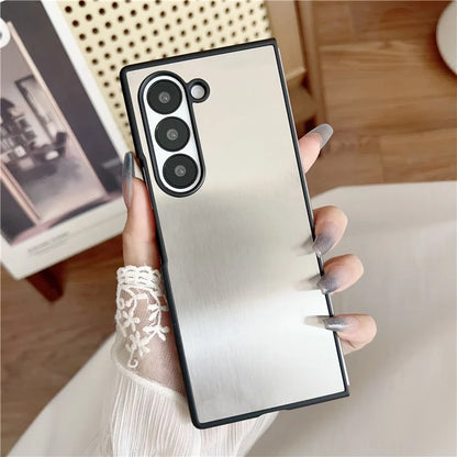 For Samsung Galaxy Z Fold6 5G Case Anti-Drop Stainless Steel + PC Protective Phone Cover