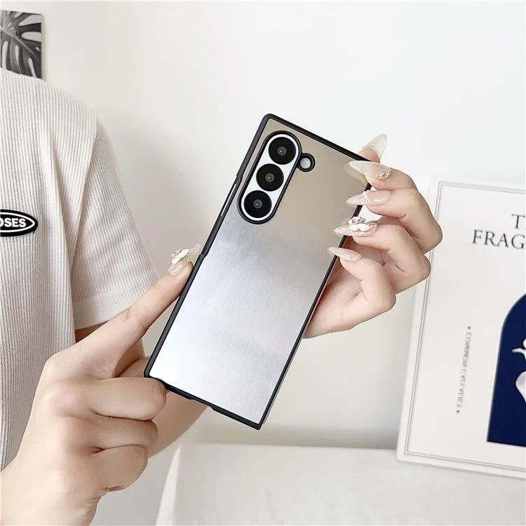 For Samsung Galaxy Z Fold6 5G Case Anti-Drop Stainless Steel + PC Protective Phone Cover