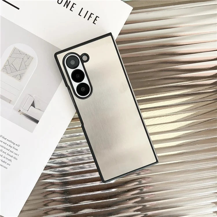 For Samsung Galaxy Z Fold6 5G Case Anti-Drop Stainless Steel + PC Protective Phone Cover